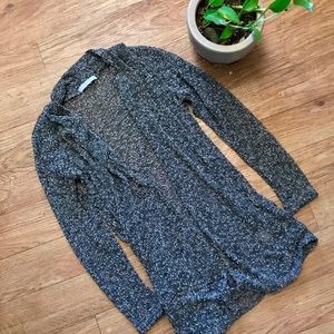 Sheer Open Long Sleeved Cardigan with Pockets